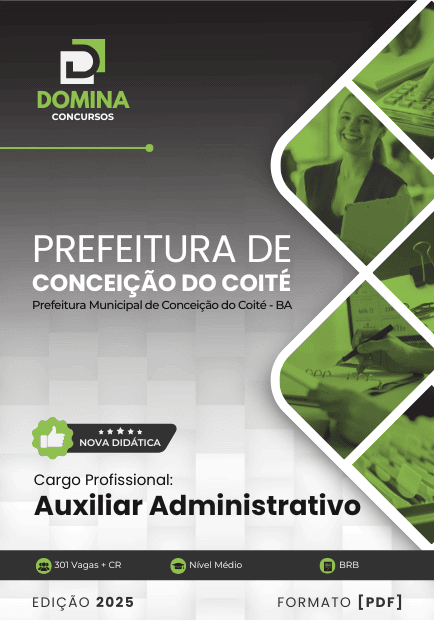 Apostila Auxiliar Administrativo Conceição do Coité BA 2025
