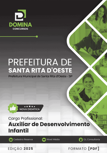 Apostila Auxiliar Desenvolvimento Infantil Santa Rita D'Oeste SP 2025