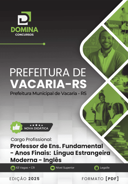 Apostila Professor Anos Finais Inglês Vacaria RS 2025
