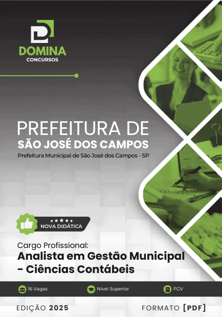 Apostila Analista em Gestão Ciências Contábeis São José dos Campos SP 2025