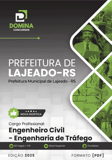 Apostila Engenheiro Civil Engenharia de Tráfego Lajeado RS 2025