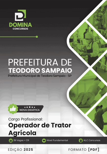 Apostila Operador de Trator Agrícola Teodoro Sampaio SP 2025