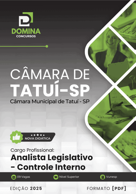 Apostila Analista Legislativo Controle Interno Câmara Tatuí SP 2025