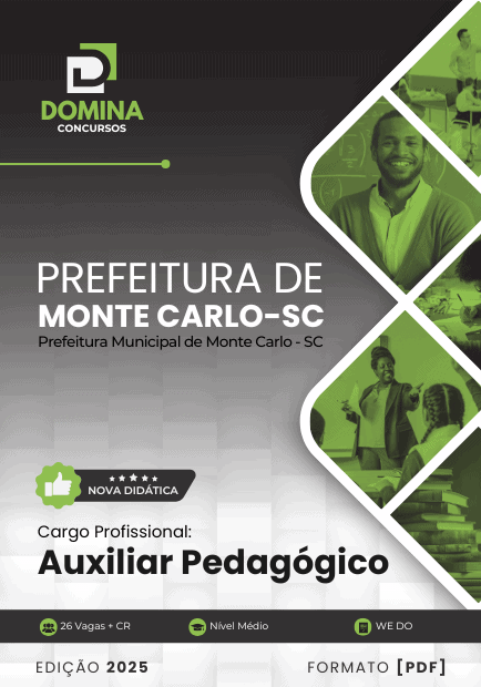 Apostila Auxiliar Pedagógico Monte Carlo SC 2025