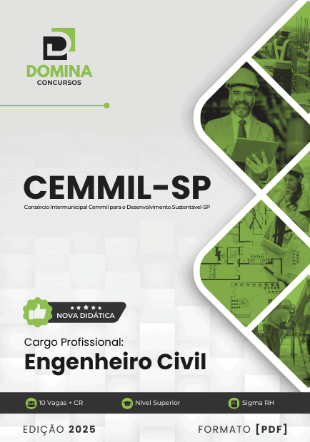 Apostila Engenheiro Civil CEMMIL São João Boa Vista SP 2025