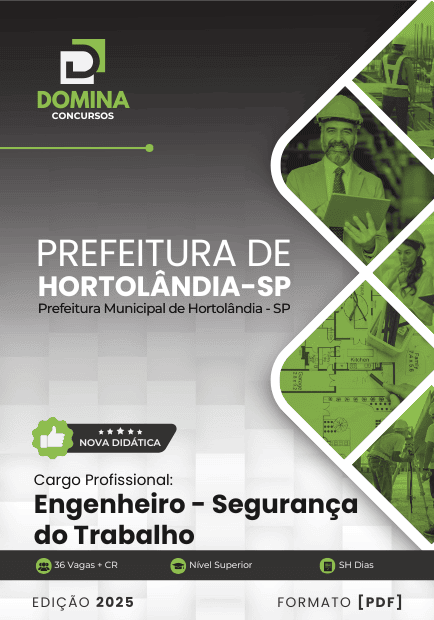 Apostila Engenheiro Segurança do Trabalho Hortolândia SP 2025