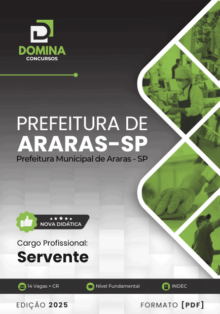 Apostila Servente Araras SP 2025