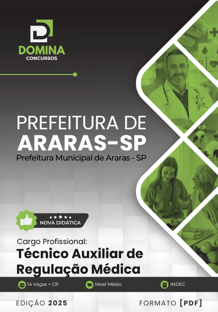 Apostila Técnico Auxiliar de Regulação Médica Araras SP 2025