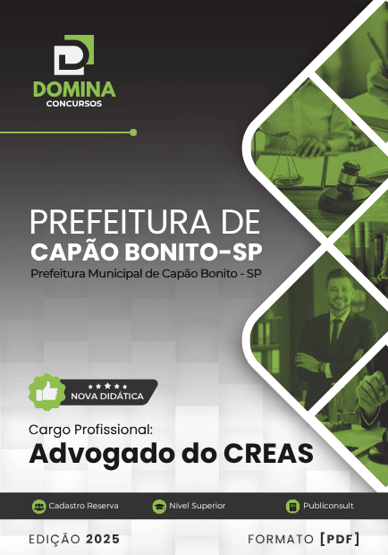 Apostila Advogado CREAS Capão Bonito SP 2025