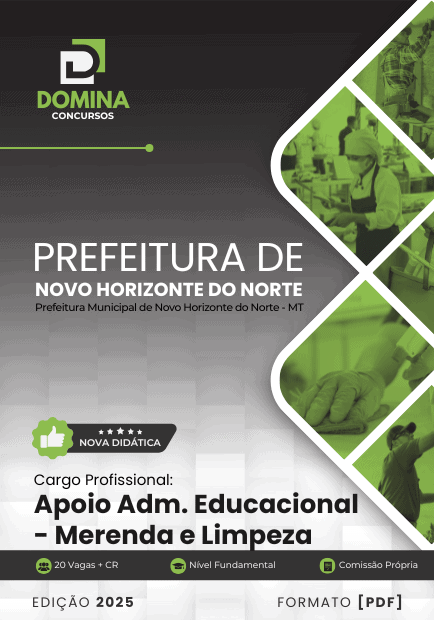 Apostila Merendeira e Limpeza Novo Horizonte do Norte MT 2025
