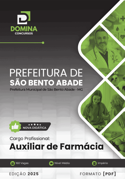 Apostila Auxiliar de Farmácia São Bento Abade MG 2025