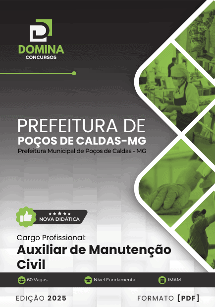 Apostila Auxiliar de Manutenção Civil Poços de Caldas MG 2025
