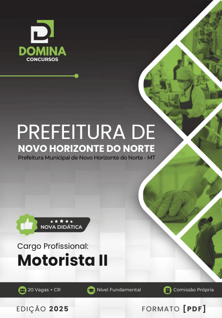 Apostila Motorista II Novo Horizonte do Norte MT 2025