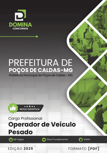 Apostila Operador de Veículo Pesado Poços de Caldas MG 2025