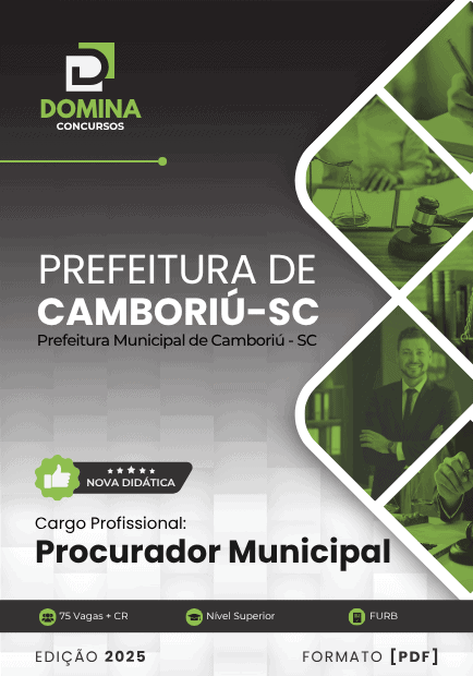 Apostila Procurador Municipal Camboriú SC 2025 - Domina Concursos