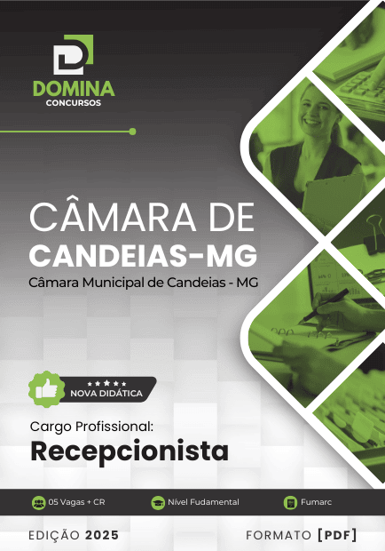 Apostila Recepcionista Câmara Candeias MG 2025