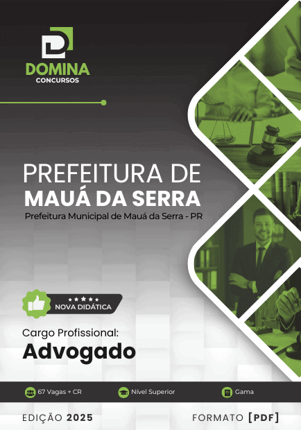 Apostila Advogado Mauá da Serra PR 2025
