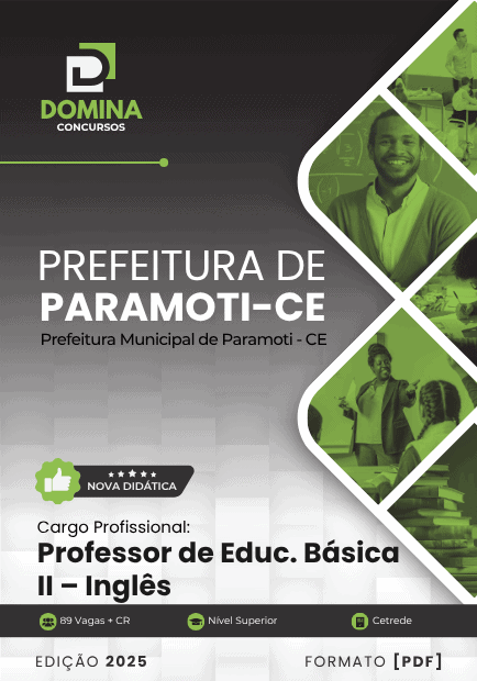 Apostila Professor de Inglês Paramoti CE 2025