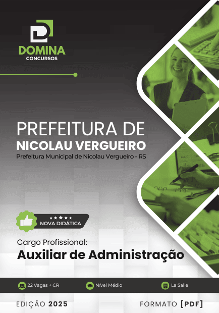 Apostila Auxiliar de Administração Nicolau Vergueiro RS 2025