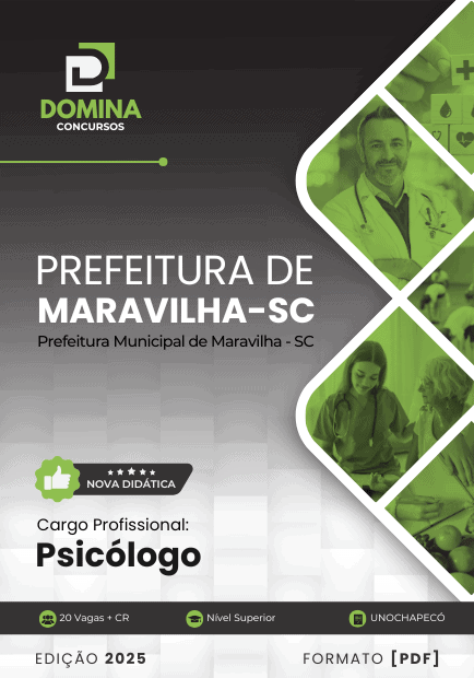 Apostila Psicólogo Maravilha SC 2025