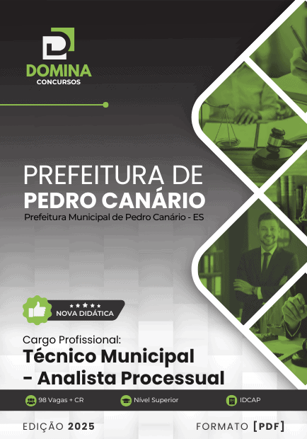 Apostila Técnico Municipal Analista Processual Pedro Canário ES 2025