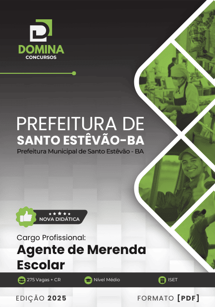 Apostila Agente de Merenda Escolar Santo Estêvão BA 2025