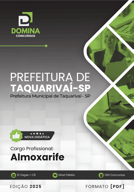 Apostila Almoxarife Taquarivaí SP 2025