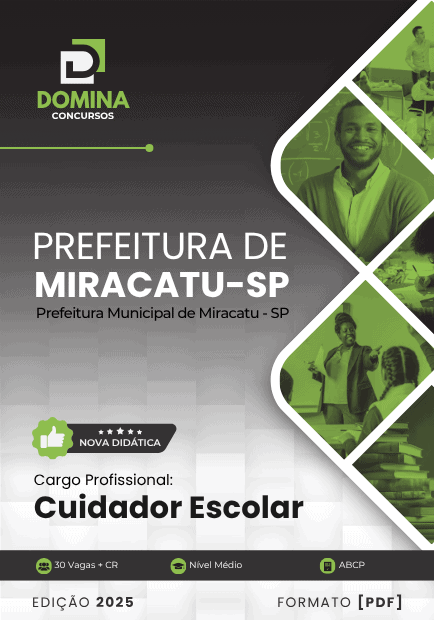Apostila Cuidador Escolar Miracatu SP 2025