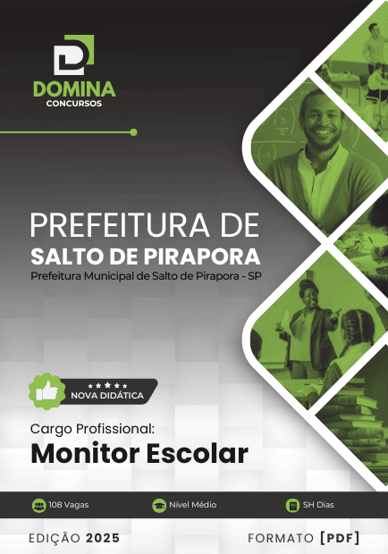 Apostila Monitor Escolar Salto de Pirapora SP 2025