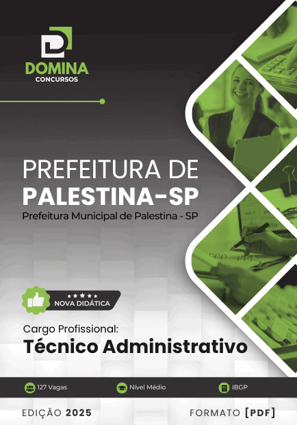 Apostila Técnico Administrativo Palestina SP 2025