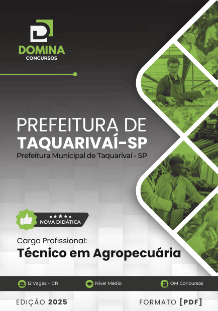 Apostila Técnico em Agropecuária Taquarivaí SP 2025