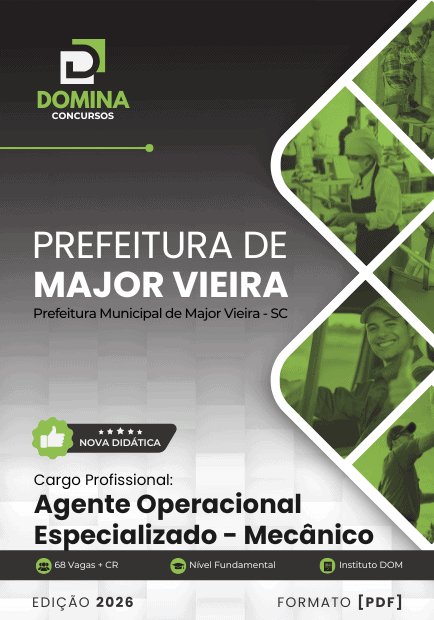 Apostila Agente Operacional Mecânico Major Vieira SC 2026