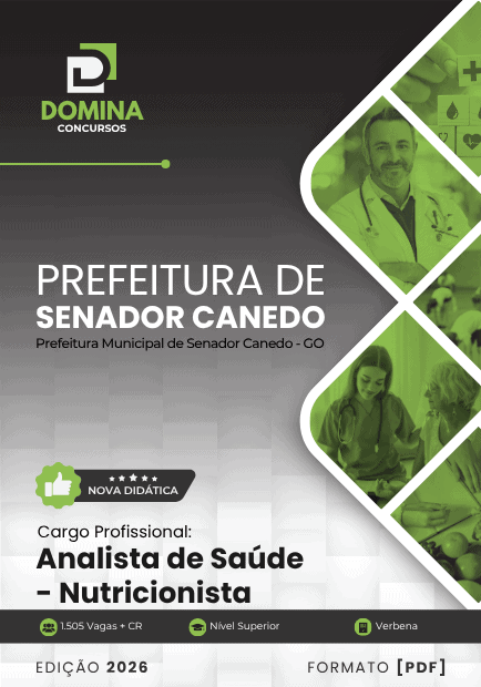 Apostila Analista de Saúde Nutricionista Senador Canedo GO 2026