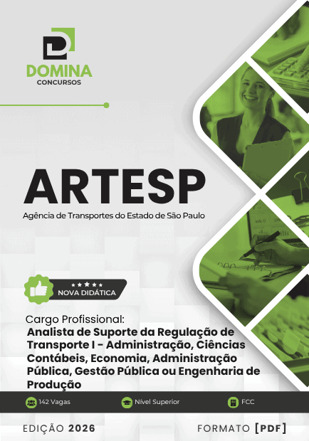 Apostila Especialista em Regulação de Transporte Ciências Contábeis Administração Pública ARTESP 2026