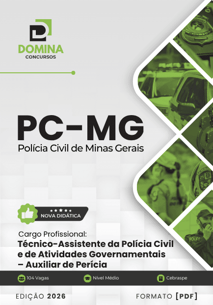 Apostila Técnico Assistente Auxiliar de Pericia PC MG 2026