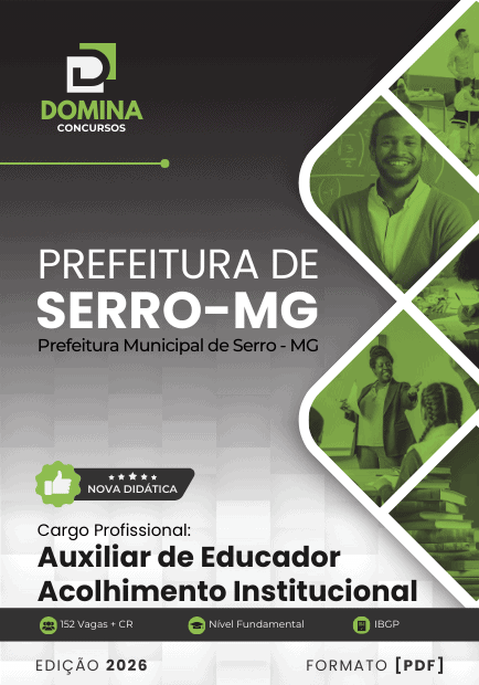 Apostila Auxiliar de Educador Serro MG 2026