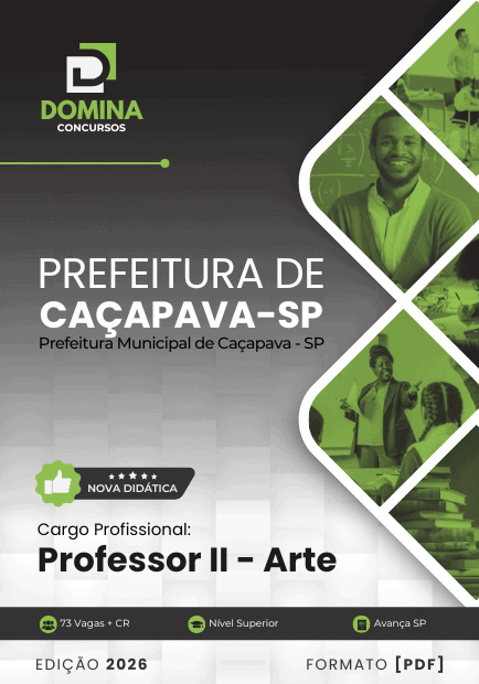 Apostila Professor de Artes Caçapava SP 2026