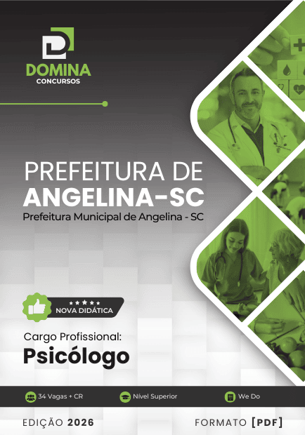 Apostila Psicólogo Angelina SC 2026