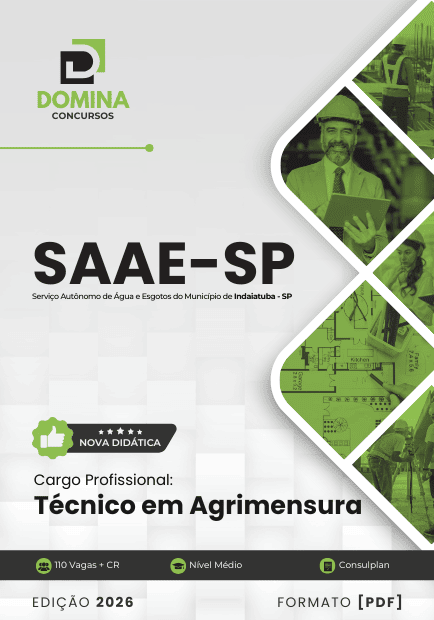 Apostila Técnico em Agrimensura SAAE Indaiatuba SP 2026