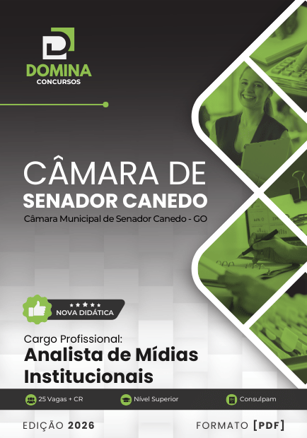 Apostila Analista de Mídias Institucionais Câmara Senador Canedo GO 2026