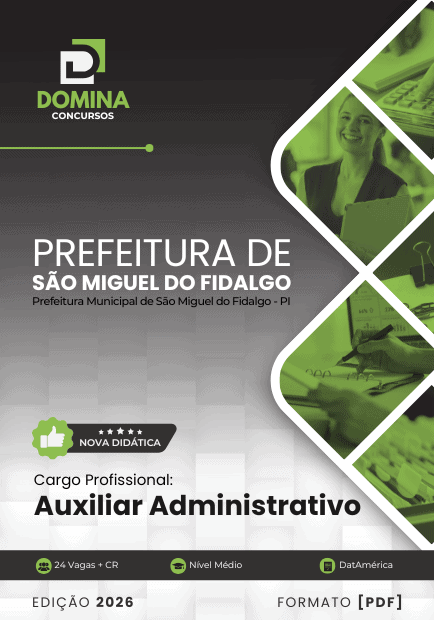 Apostila Auxiliar Administrativo São Miguel do Fidalgo PI 2026