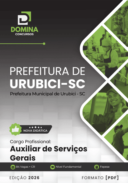 Apostila Auxiliar de Serviços Gerais Urubici SC 2026