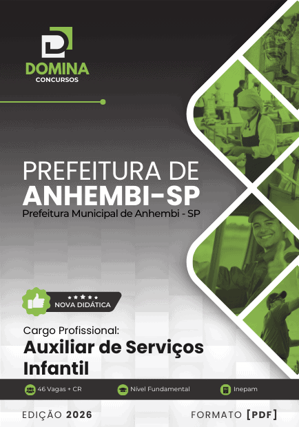 Apostila Auxiliar de Serviços Infantil Anhembi SP 2026