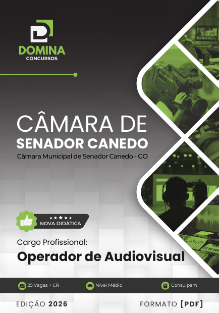 Apostila Operador Audiovisual Câmara Senador Canedo GO 2026