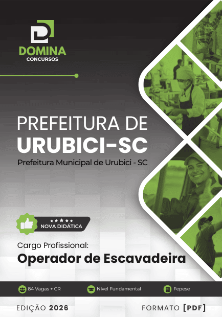 Apostila Operador de Escavadeira Urubici SC 2026