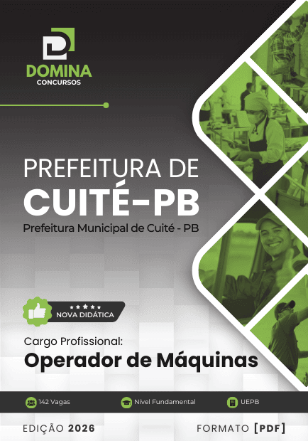 Apostila Operador de Máquinas Cuité PB 2026