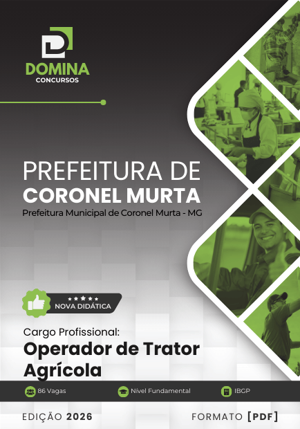 Apostila Operador de Trator Agrícola Coronel Murta MG 2026