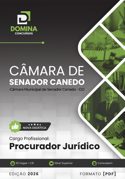 Apostila Procurador Jurídico Câmara Senador Canedo GO 2026