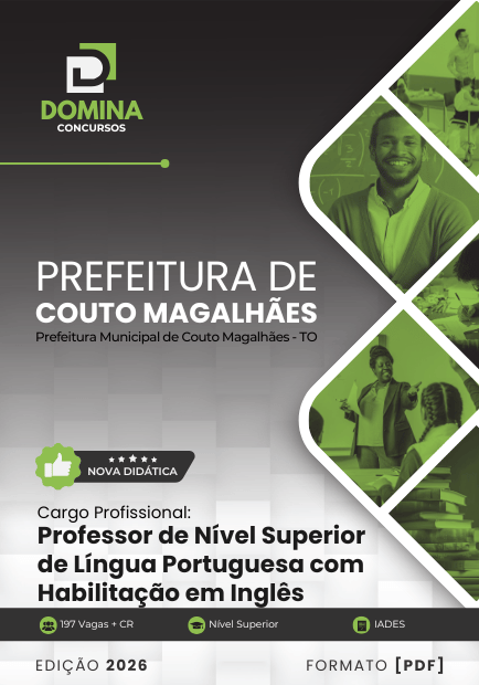Apostila Professor de Português e Inglês Couto Magalhães TO 2026