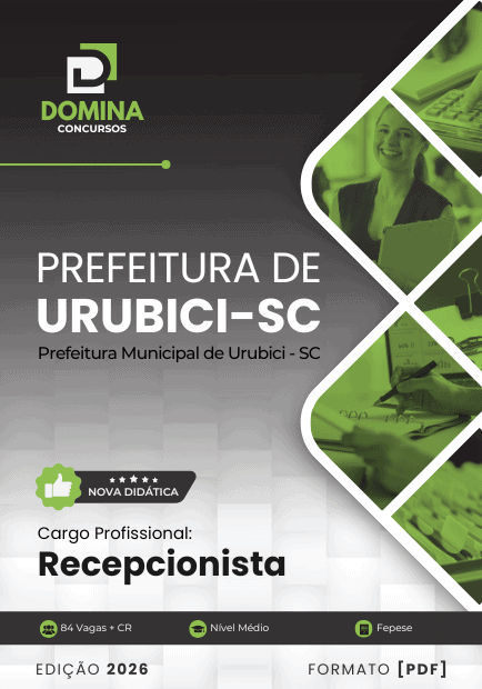 Apostila Recepcionista Urubici SC 2026